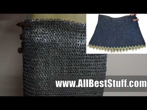 Watch YouTube Video for 8 mm Flat Riveted Alternating Solid Ring Maille Skirt