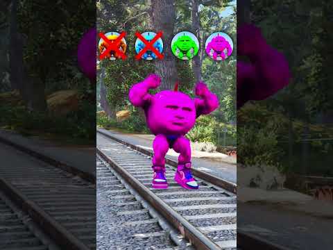 TRAIN CHALLENGE RAINBOW Udin Din Din Dun in GTA 5 #gta5