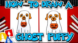🐶👻 How To Draw A Puppy In A Ghost Costume 👻🐶