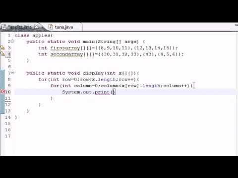 Java Programming Tutorial 34 Table For Multi Arrays