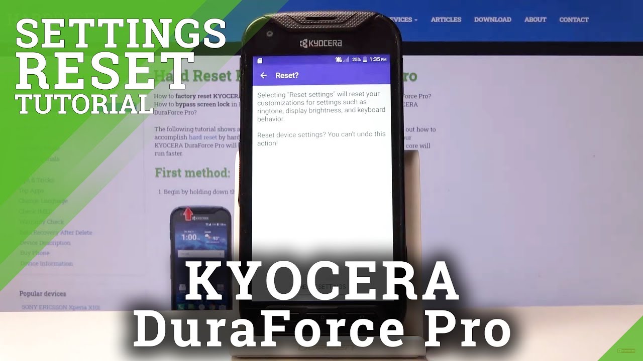 How to Reset Settings in KYOCERA Duraforce Pro - Restore Defaults