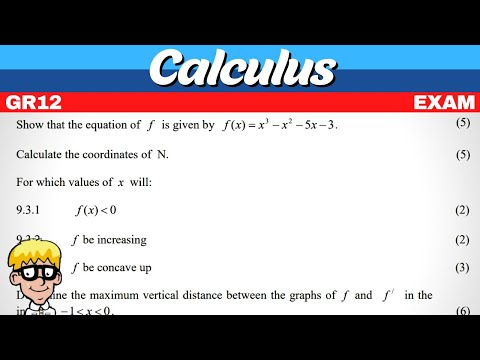 Calculus Grade 12 Exam Questions
