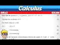 Calculus Grade 12 Exam Questions