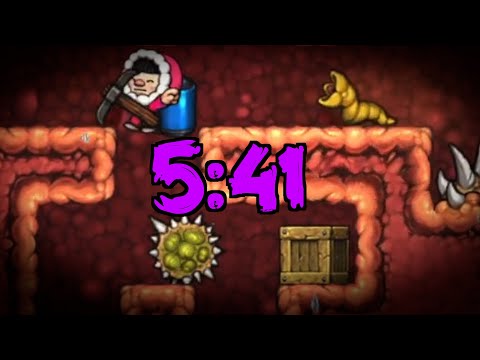 Spelunky No Teleporter Max Hell% Speedrun 5:41