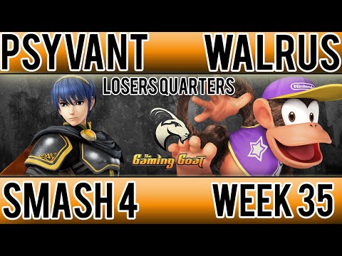 Geneva Smash 35 - Psyvant (Link, Marth) Vs. Walrus (Sheik, Diddy) Smash 4 Losers Quarters