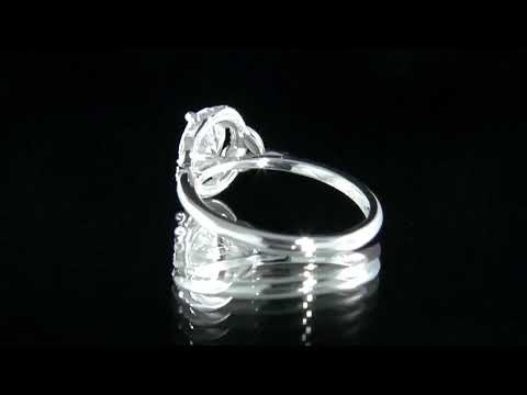HD058 0.92 Carat Oval Cut Halo Diamond Engagement Ring