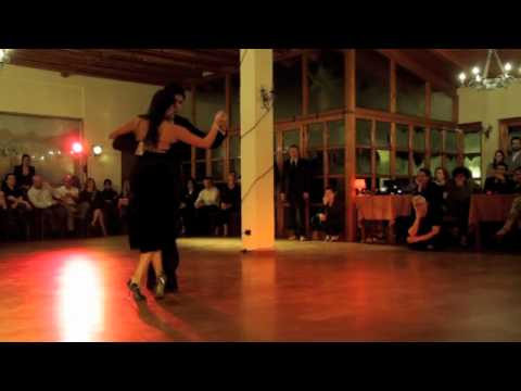  Maria Ines Bogado  and  Sebastian Jimenez  are  dancing  to  the  vals  "  Dichas Que Vivi  "