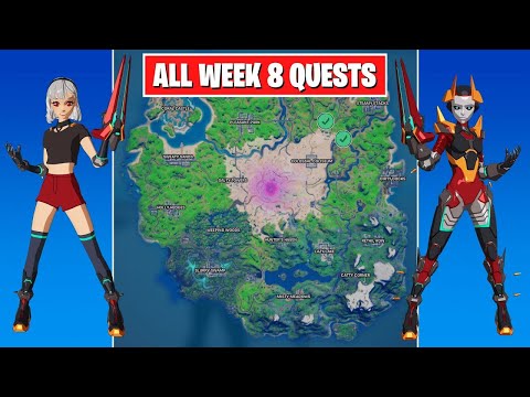 !!!ALL WEEK 8 CHALLENGES FORTNITE SEASON 5-EPIC QUESTS