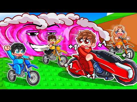 Usé una MOTO de HACKER para ESCAPAR DEL TSUNAMI en Roblox!