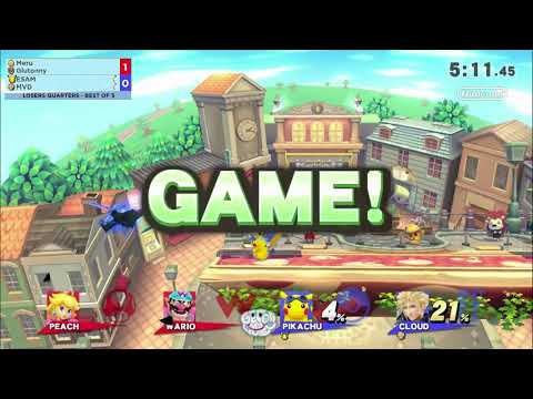ESAM & MVD vs Meru & Gluttony - GOML 2018 - Wii U Doubles Losers Quarter Finals
