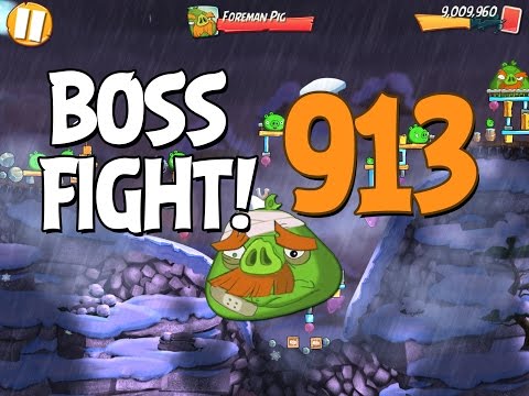 Angry Birds 2 Boss Fight 128! Foreman Pig Level 913 Walkthrough - iOS, Android