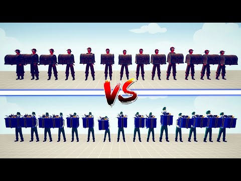 PIRATE CHEST TEAM vs PRESENT ELF TEAM - SURPRISE ROYALE - Totally Accurate Battle Simulator TABS