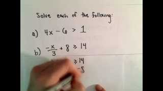Solving Two - Step Linear Inequalities