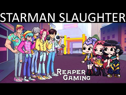 FNF - Saja Boys Vs Huntrix Girls (KPop Demon Hunters) Starman Slaughter Cover FNF MOD