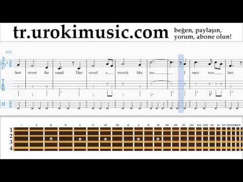Mandolin dersleri Amazing - Grace Notalar Eğitim Bölüm#2 um-b723
