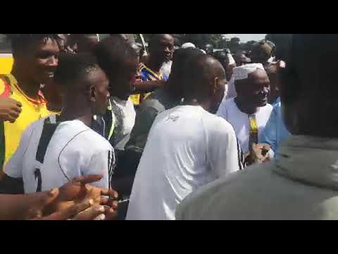 V P Dr. Mohamed Juldeh Jalloh performed prayer in Marampa Central mosque Lunsar, Portloko District