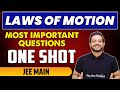 LAWS OF MOTION Most Important Questions In 1 Shot JEE Main