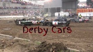 Hard Hitting Demolition Derby. Washington PA Fair Grounds Crashing Cars Bending Metal