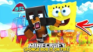 Minecraft - SPONGEBOB IN MINECRAFT BURNS Little Club Baby Max Modded Mini Games