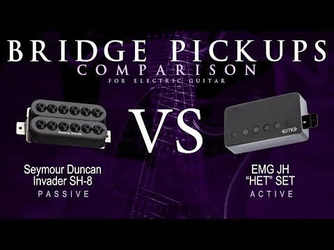 Seymour Duncan INVADER SH-8 vs EMG JH HET SET - Bridge Guitar Pickup Comparison Tone Demo