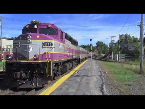MBTA Trains in Ayer & Shirley MA. (Loco 1001!)