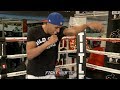 ALBERTO MACHADO HIGHLIGHTS SPEED & CRAZY REACH WHILE SHADOW BOXING DURING WORKOUT