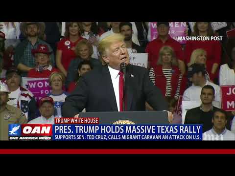 President Trump holds massive Texas rally, supports Sen. Ted Cruz