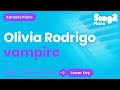 Olivia Rodrigo Vampire Lower Key Karaoke Piano