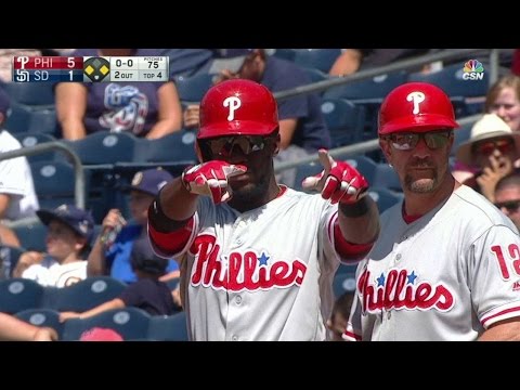 PHI@SD: Herrera schlägt einen Single für seinen zweiten RBI