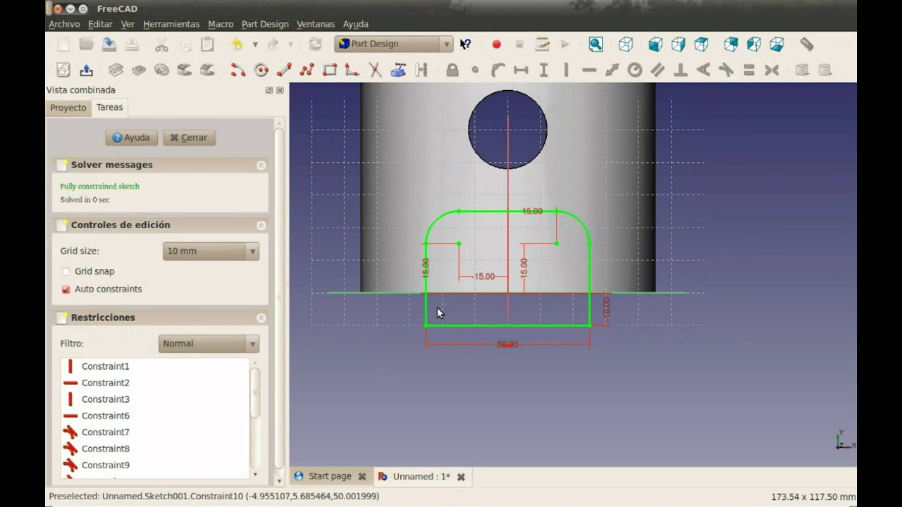 FreeCAD 0.12 Piston