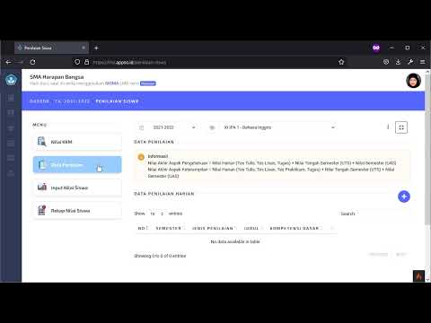 Tutorial Tutorial Modul Akademik untuk Guru: Penjadwalan, Absensi Siswa, Input Nilai, dan Cetak Raport K13