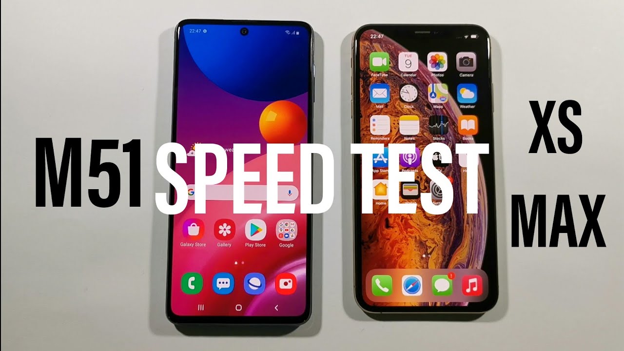 Samsung M51 vs IPhone XS Max Comparison Speed Test
