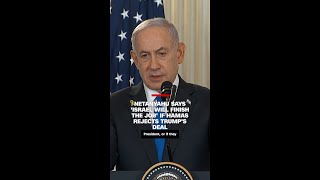 Download lagu Netanyahu says 'Israel will finish the job' if Hamas rejects Trump's deal mp3