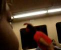 Bad Soulja Girl attack a old woman in Subway (soulja boy)