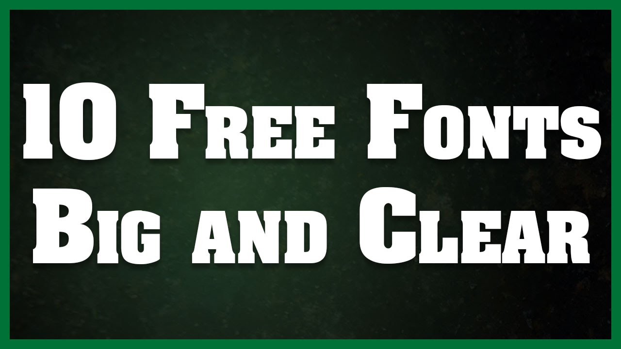 Thumbnail: Top 10 Best Free Thumbnail Fonts (Big &amp; Bold) for GFX, Logos