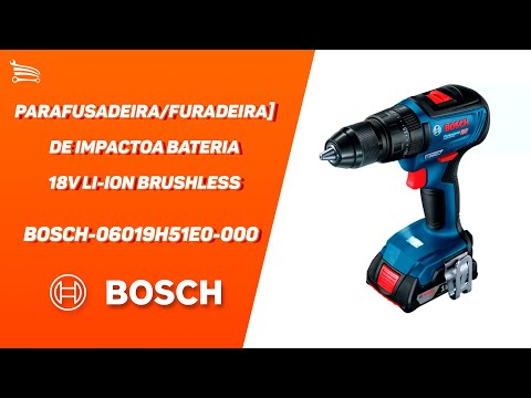 Parafusadeira Furadeira de Impacto GSB 18V-50 a Bateria 18V Li-Ion Brushless com Carregador 2 Baterias e Maleta - Video