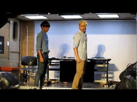 120718 Sukira Open Concert - Ryeowook & Sungmin dancing to SFS