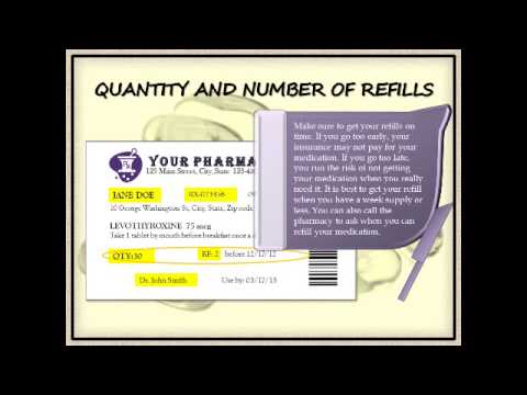How to read your prescription label.