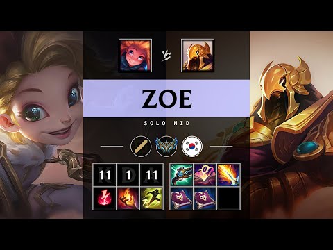 Zoe Mid vs Azir - KR Challenger Patch 25.17