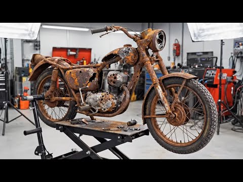 Rust to Glory 40 Year Old Motorcycle: Restoring the Most Destroyed Motorcycle Ever Found!