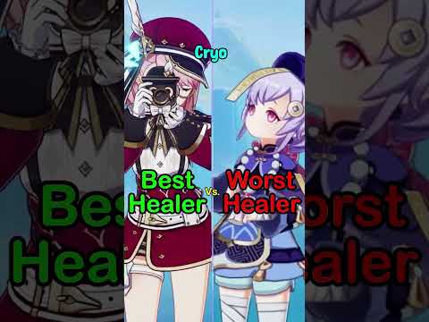 Best Vs Worst Healers From Each Element! #genshinimpact #healer #shorts