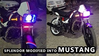 Hero Splendor Modified into Mustang  2020  Kamal A