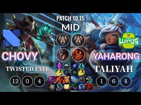DRX Chovy Twisted Fate vs JAG Yaharong Taliyah Mid - KR Patch 10.15