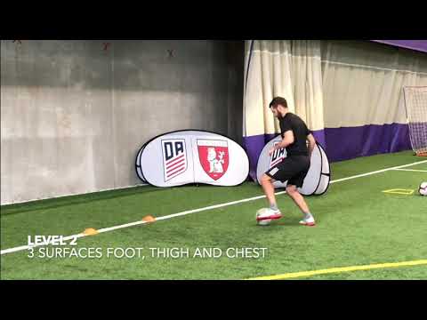 Aerial Ball First Touch Progression  Wall Bounce Two Touch Grounded Touch