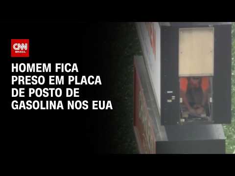 Homem fica preso dentro de outdoor nos EUA e precisa ser resgatado; veja imagens | CNN BRASIL