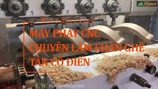 MÁY PHAY CNC 4 TRỤC 16 DAO KẸP XOAY 360 ĐỘ GIA CÔNG CHÂN BÀN GHẾ WM-4x4CNC.