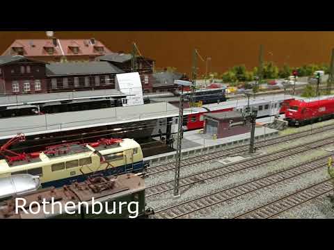 FREMO Treffen Mammendorf - eine Fahrt auf dem elektrifizierten Teil.