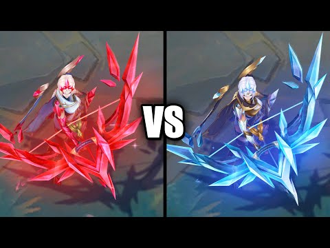 Crystalis Motus Ashe vs Reclaimed Mythic Chroma Comparison (League of Legends)