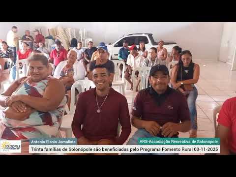 Trinta famílias de Solonópole são beneficiadas pelo Programa Fomento Rural 03-11-2025