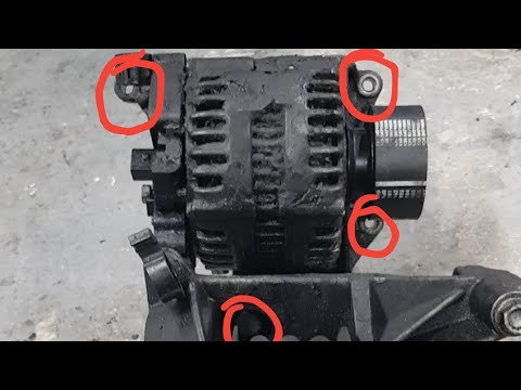 VW Transporter T5 2.5 Alternator removal bolt locations gates coupling